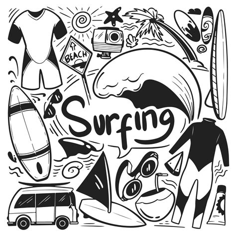 surfboard doodle|surf doodles.